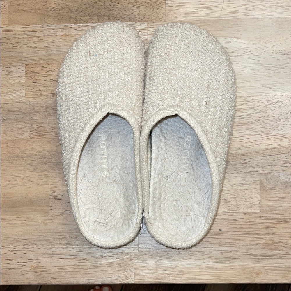 Rothy's Cream Cozy Clogs